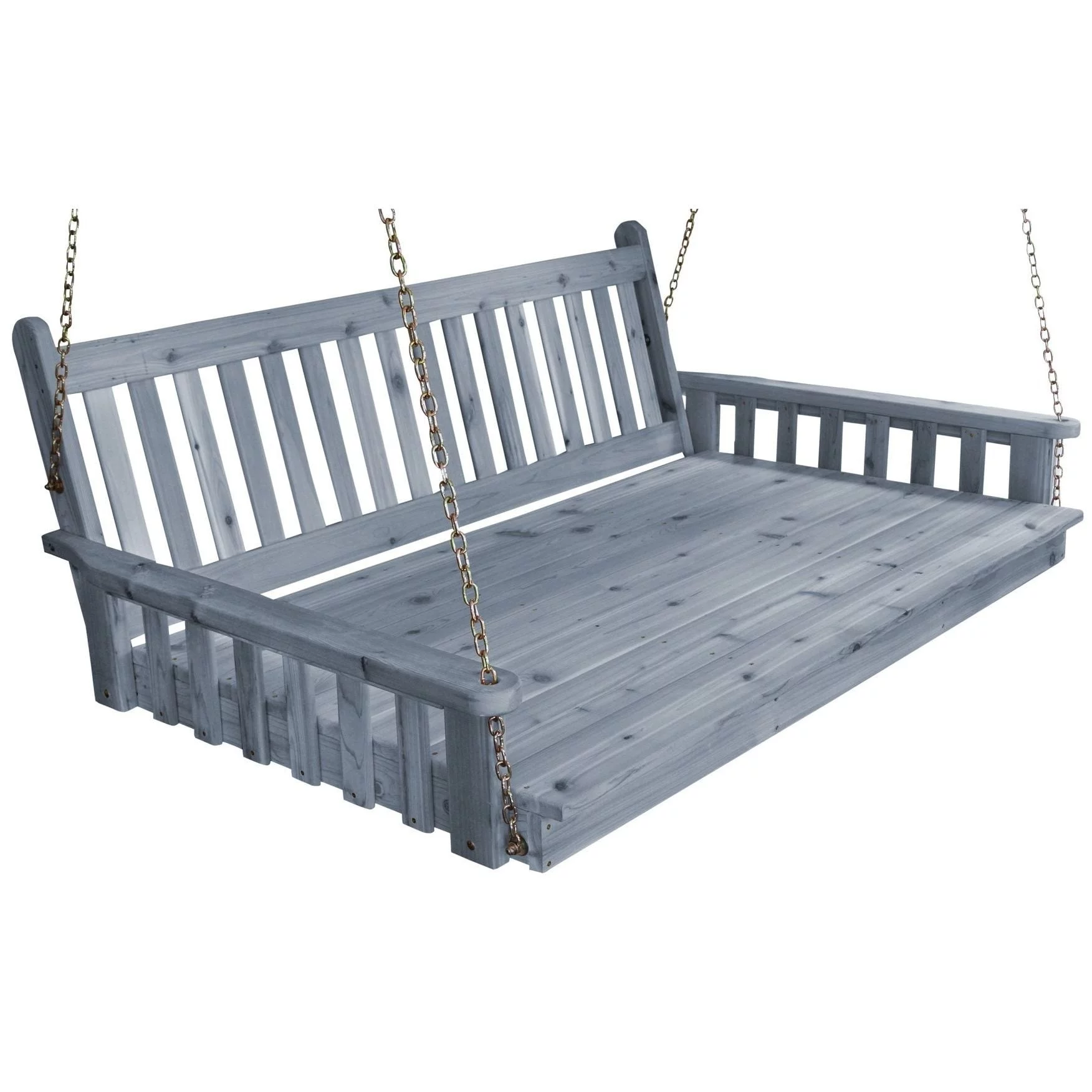 Kunkle Holdings, LLC Pine 6' Traditional English Swingbed Gray Stain