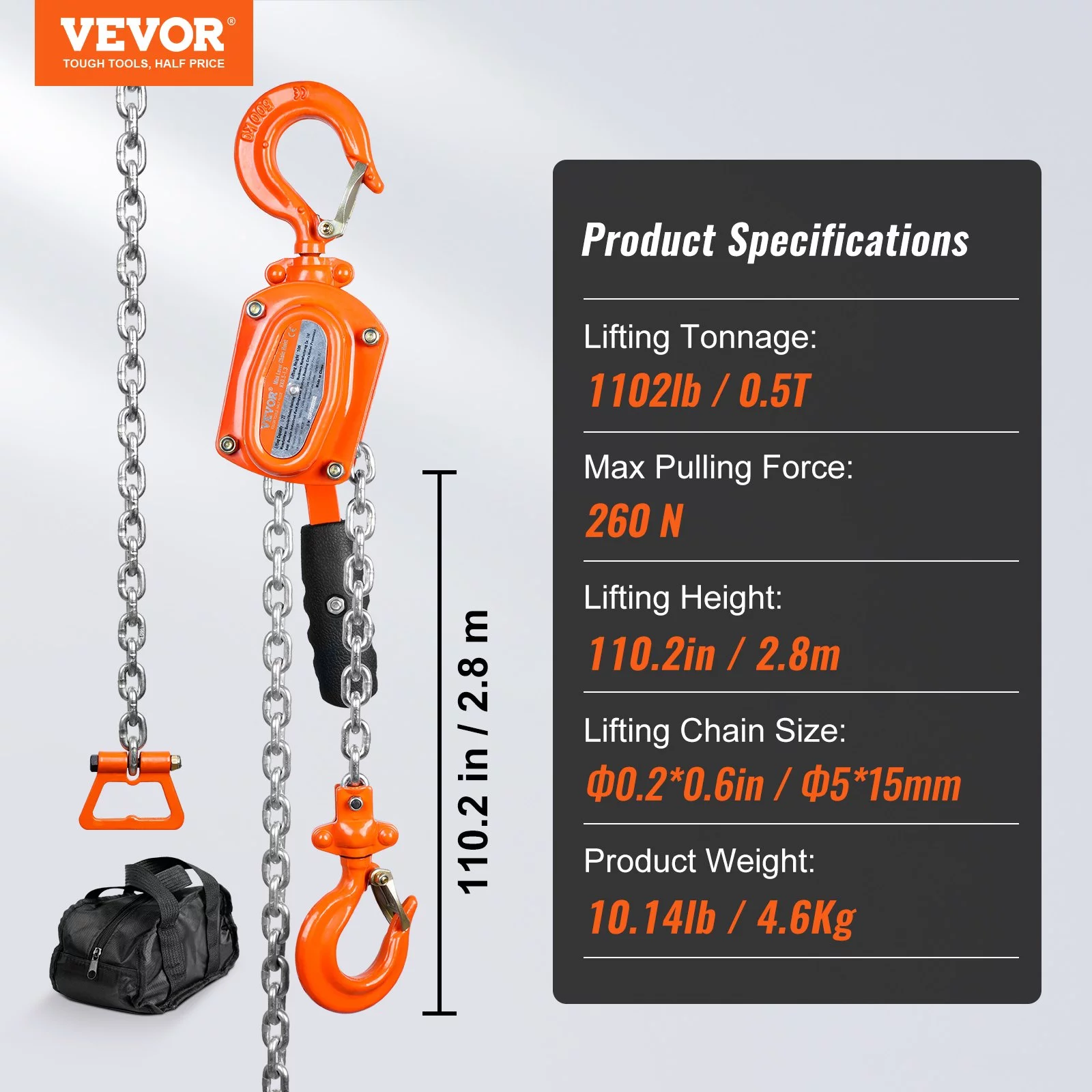 Vevor  1650 lbs Manual Lever Chain Hoist