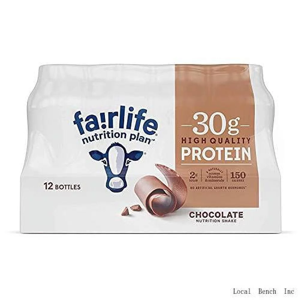 fairlife nutrition high protein chocolate shake, 12 pk. - set of 10