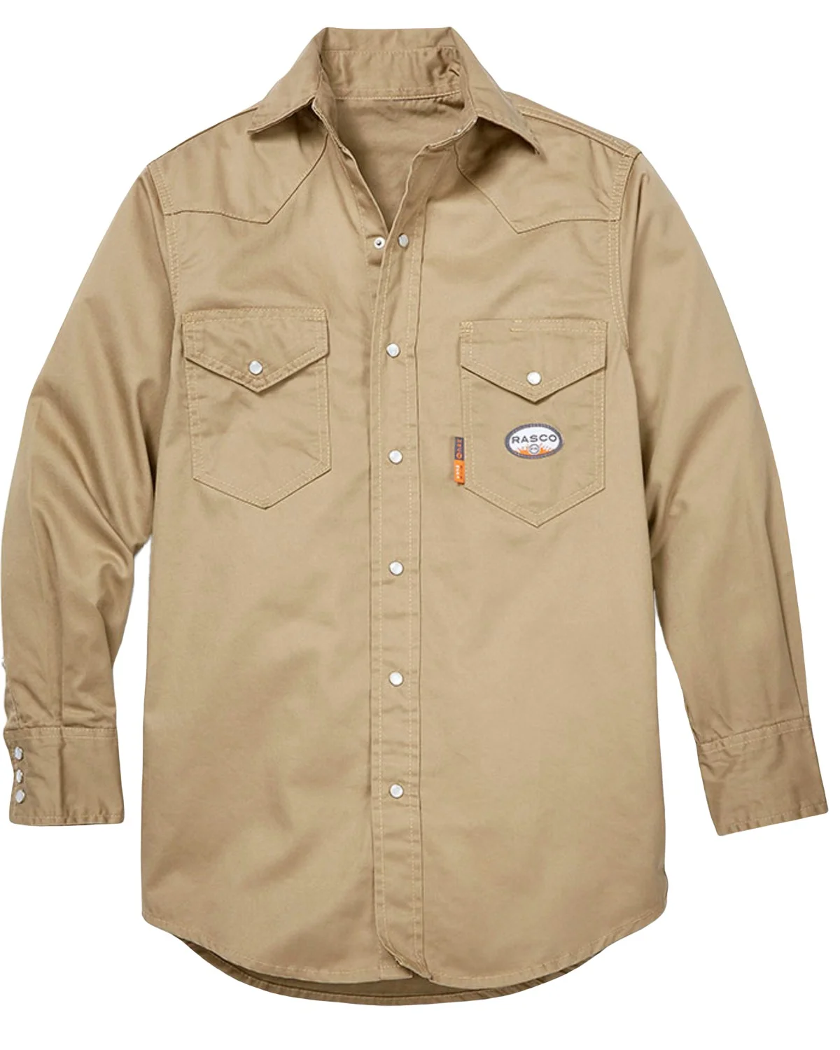 Rasco Men's Fr Lightweight Twill Work Shirt Beige/Khaki XL REG