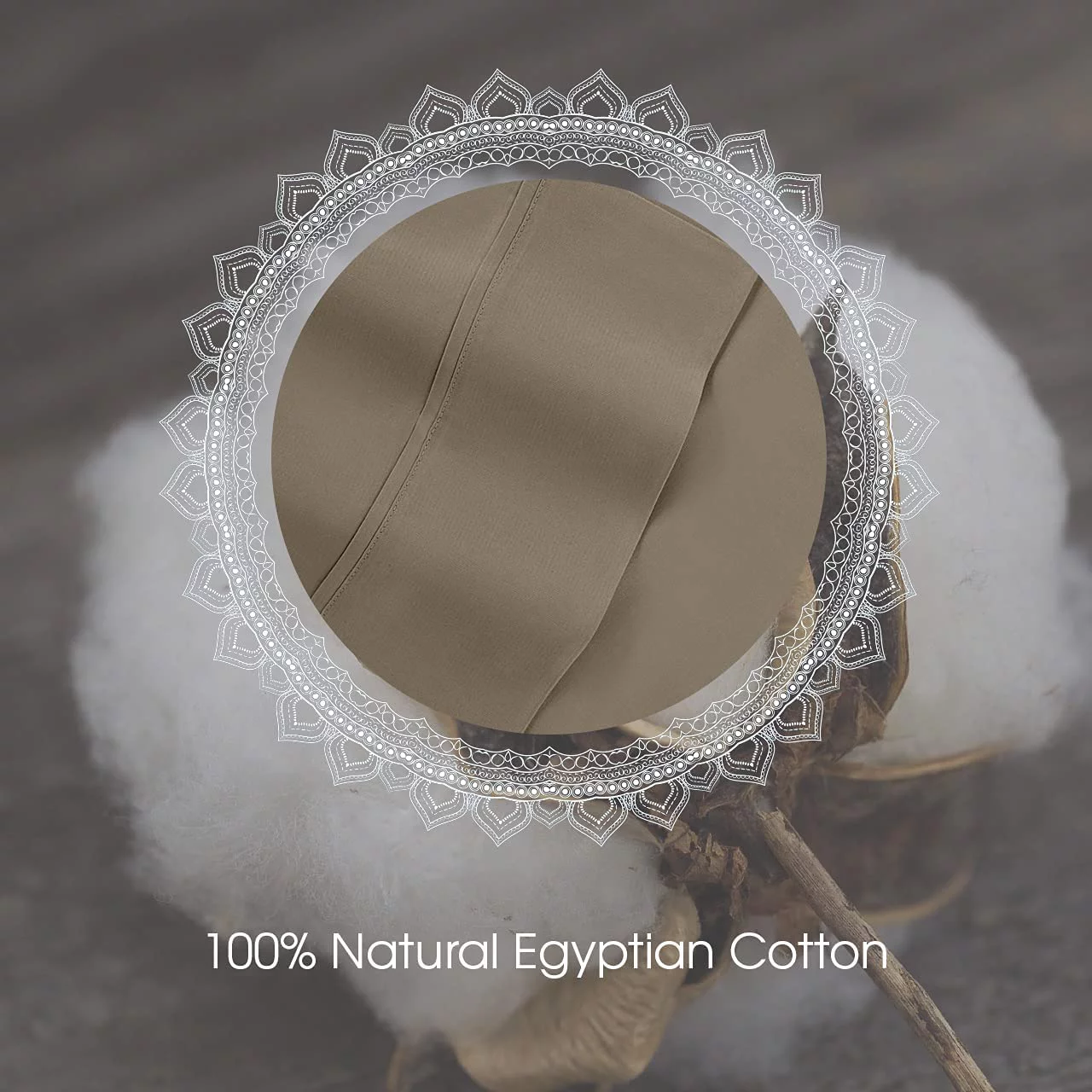 Vegas Premium Bed Sheets 100% Egyptian Cotton 400 Thread Count 4 Piece { Taupe, Solid } Sheet Set Fits Up to 16-18