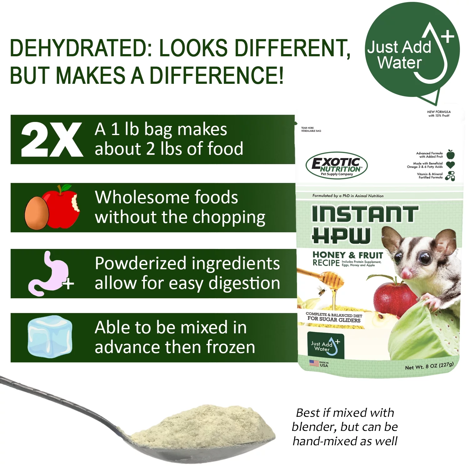 Exotic Nutrition Instant-HPW Honey & Fruit Recipe 8 oz.