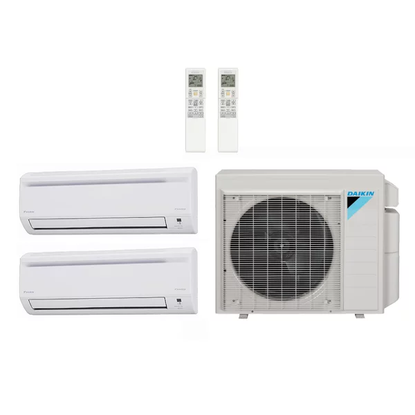 Daikin 39,000 Btu 20.2 Seer 2-Zone Mini Split Heat Pump System - 15K-24K - 5MXS48TVJU - FTXS15LVJU - FTXS24LVJU