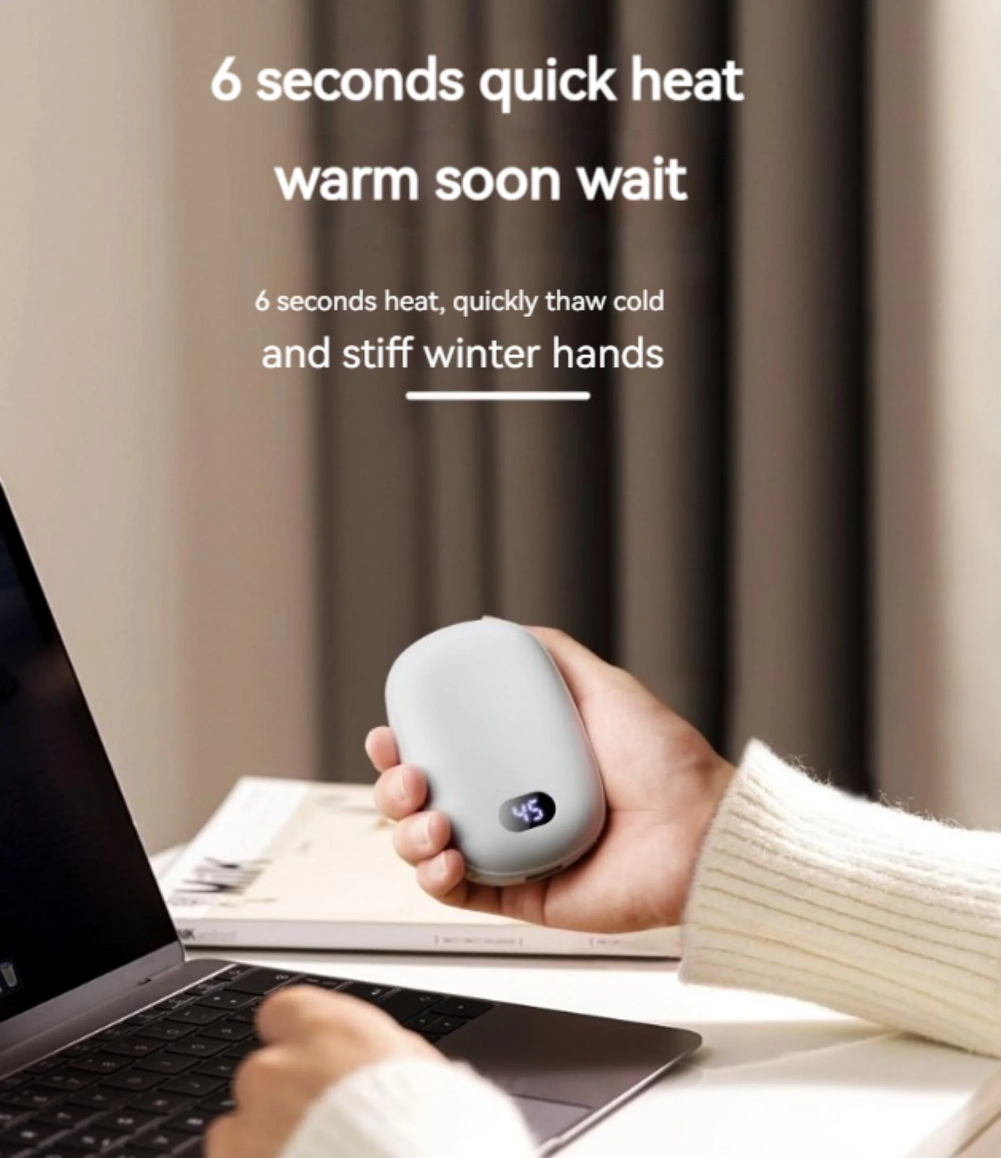 10000mAh Hand Warmers Rechargeable,2 Pack Portable Electric Handwarmers, Double-Sided Heating USB Pocket Heater Therapy Great for Raynauds, Hunting, Camping, Women Mens Gifts（Pink）