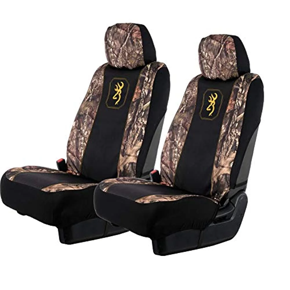 Browning Universal Front and Bench Seat Covers, Water Resistant for Car, Truck, and SUV 2-Pack