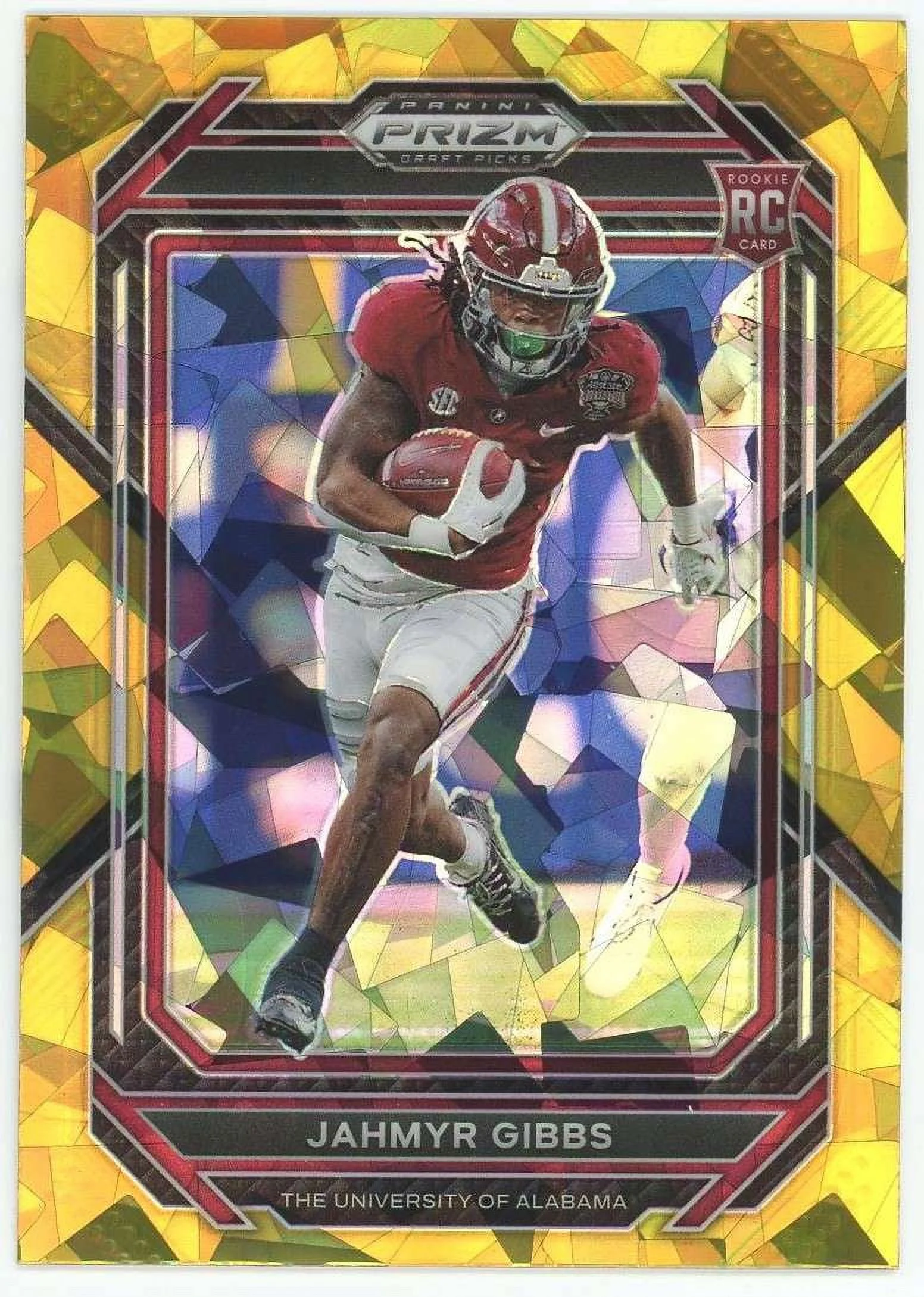 NFL 2023 Panini Prizm Draft Picks Gold Ice Prizm Jahmyr Gibbs #116 (Rookie)