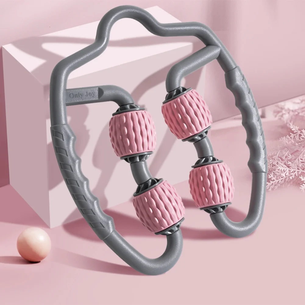 Only Joy Massage apparatus, 4 Wheels Muscle Roller Massager Circular Leg Clamps-360 ° Muscle Roller