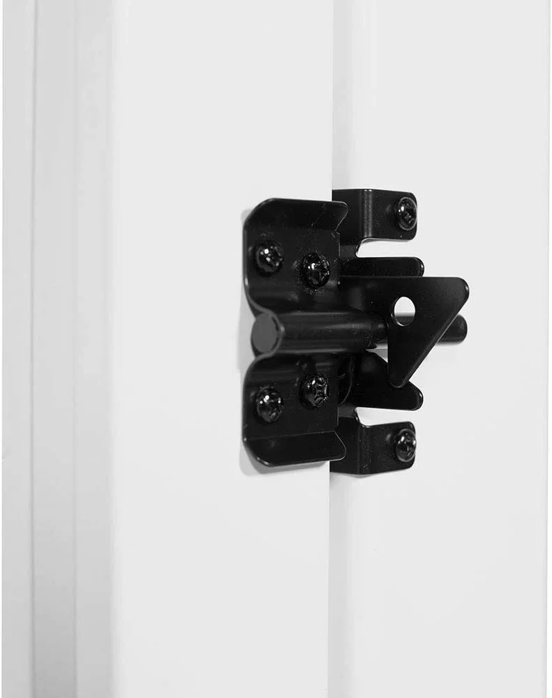 AUCHI Somerset 6 ft. x 42 in. White Vinyl Privacy Gate