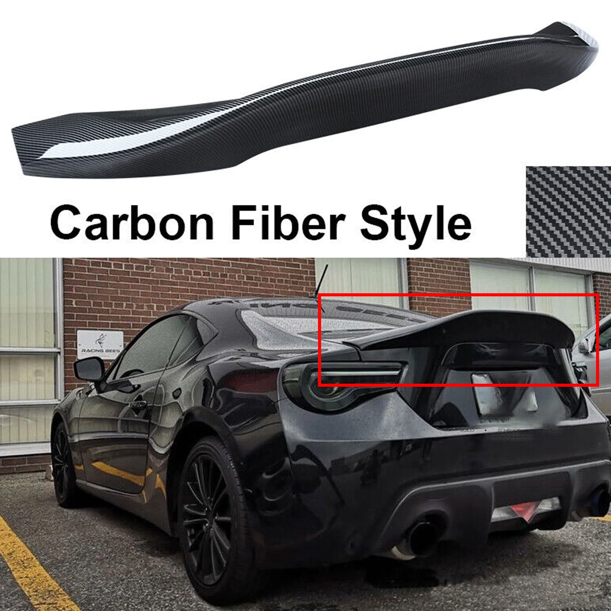 NINTE Rear Trunk Spoiler for 13-16 Scion FRS 13-20 Subaru BRZ 17-20 Toyota 86 Carbon Style