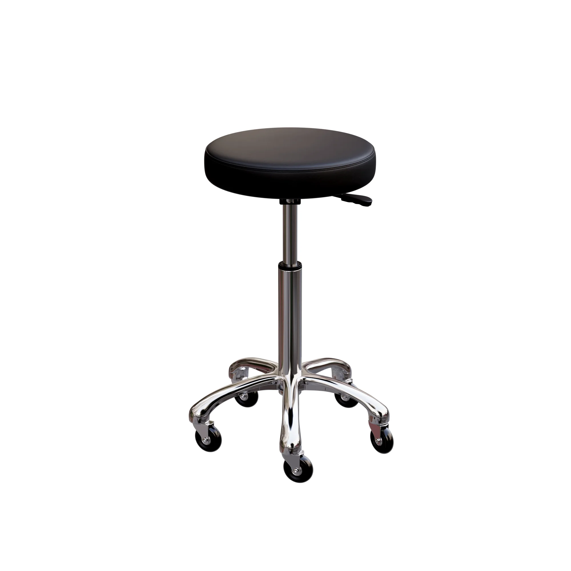 Spa Numa BUTTON Stool in Black with Metal Base - 1023A