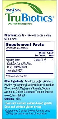 TruBiotics Daily Probiotic Supplement Capsules 30 Capsules (Pack of 4)