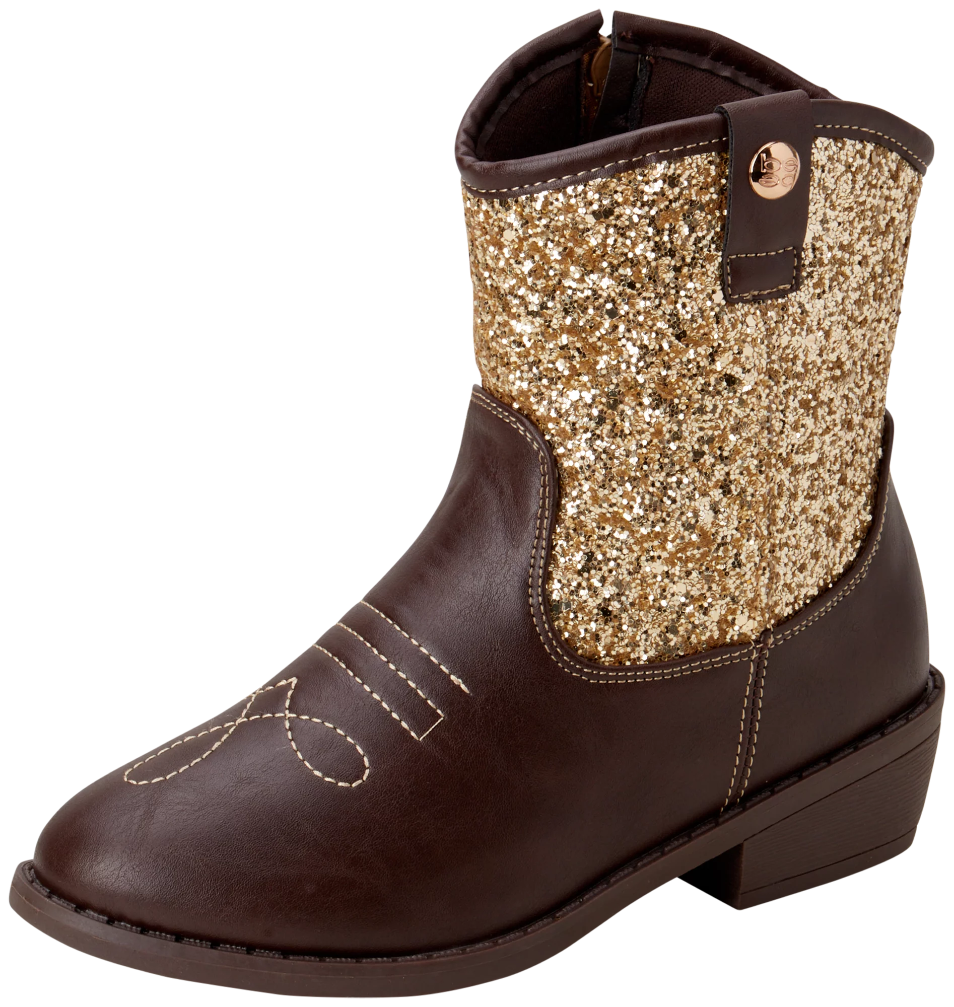 bebe Girls' Boots - Western Cowboy Boots with Glitter (Toddler/Girl)