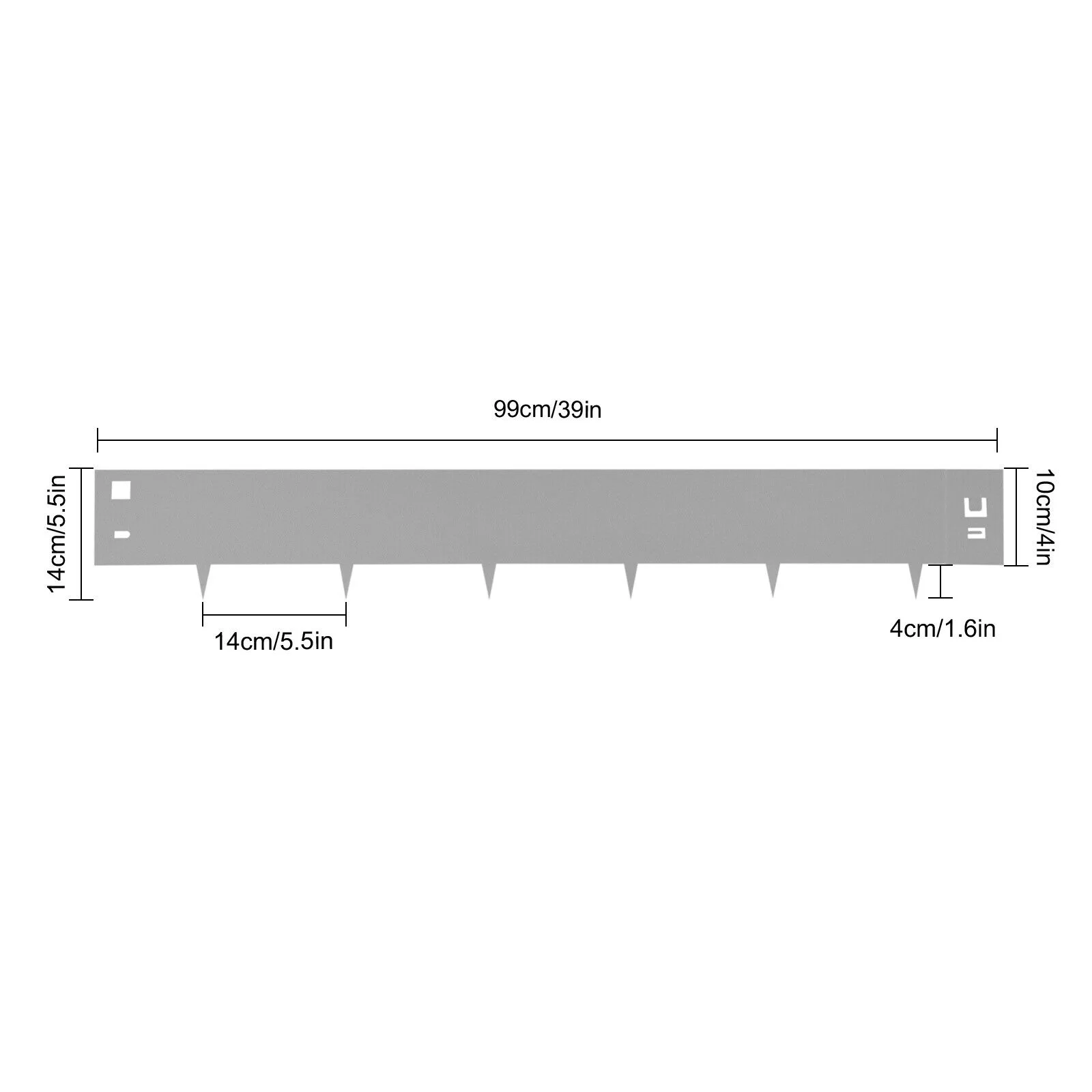 Steel Lawn Edging Metal Landscape Edging 5PCS 4