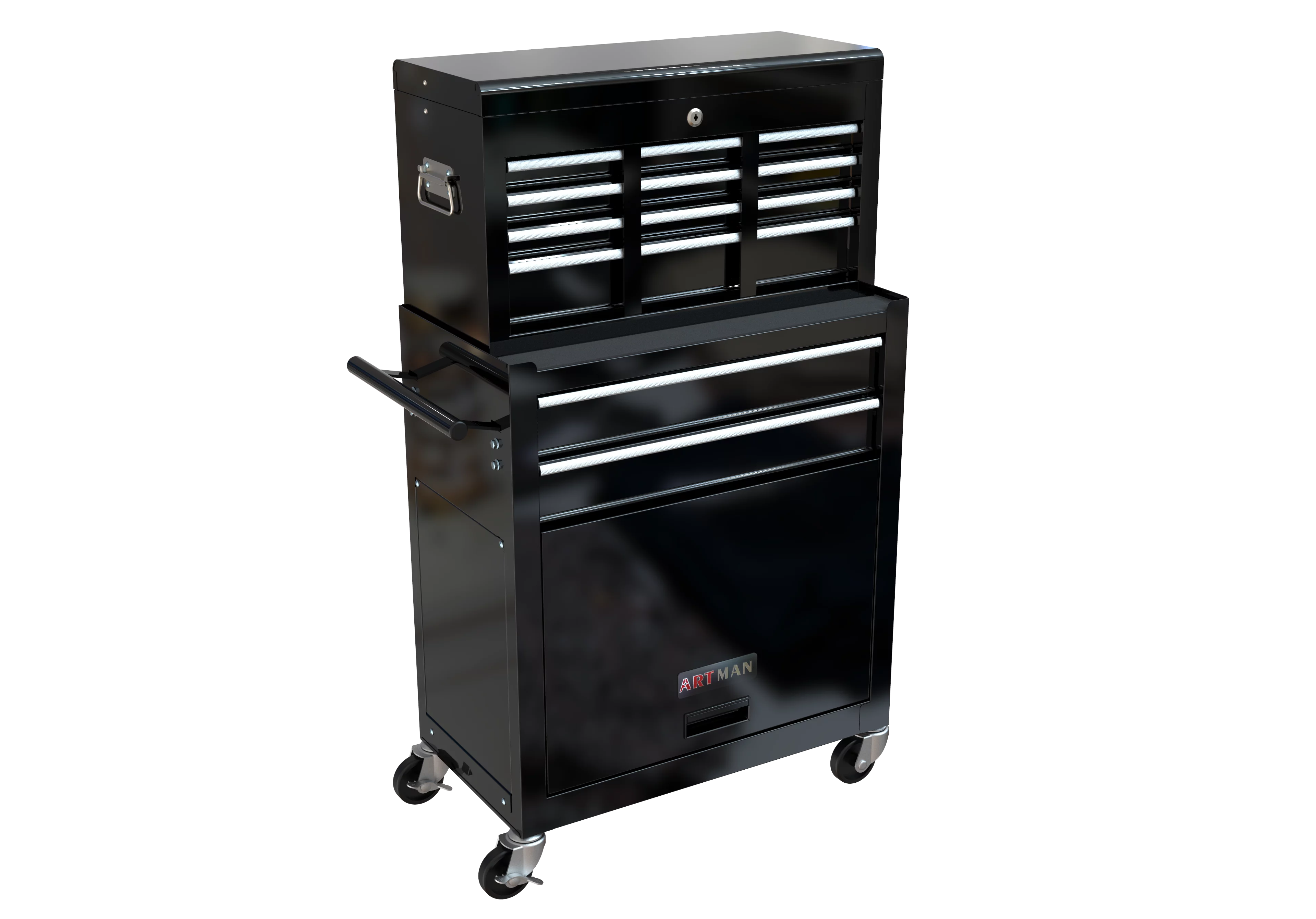 High Capacity Rolling Tool Chest with Wheels and Drawers, 8-Drawer Tool Storage Cabinet