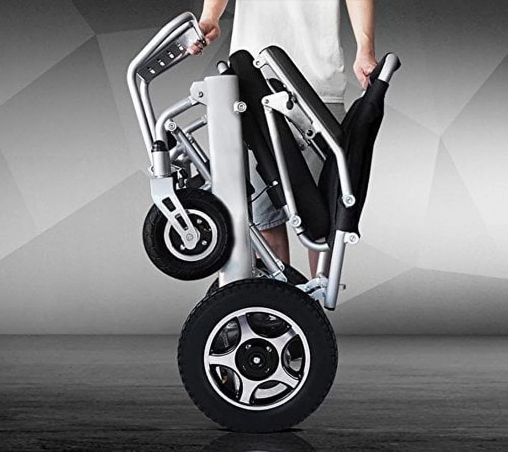 Fold & Travel Electric Wheelchair, Medical Mobility Aid Power Wheelchair, Lightweight Electric Wheelchairs, Power Chair, Heavy Duty Mobility Scooter