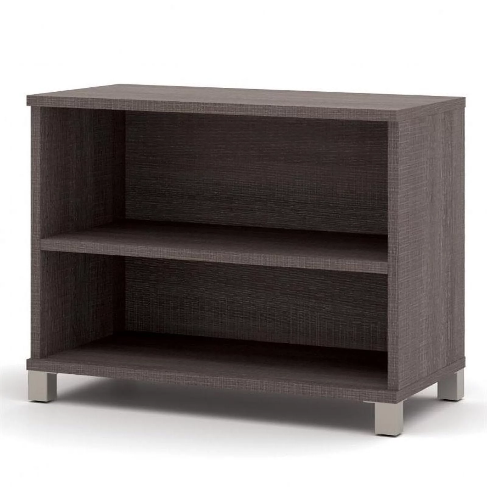 Scranton & Co 2-shelf Bookcase in Bark Grey