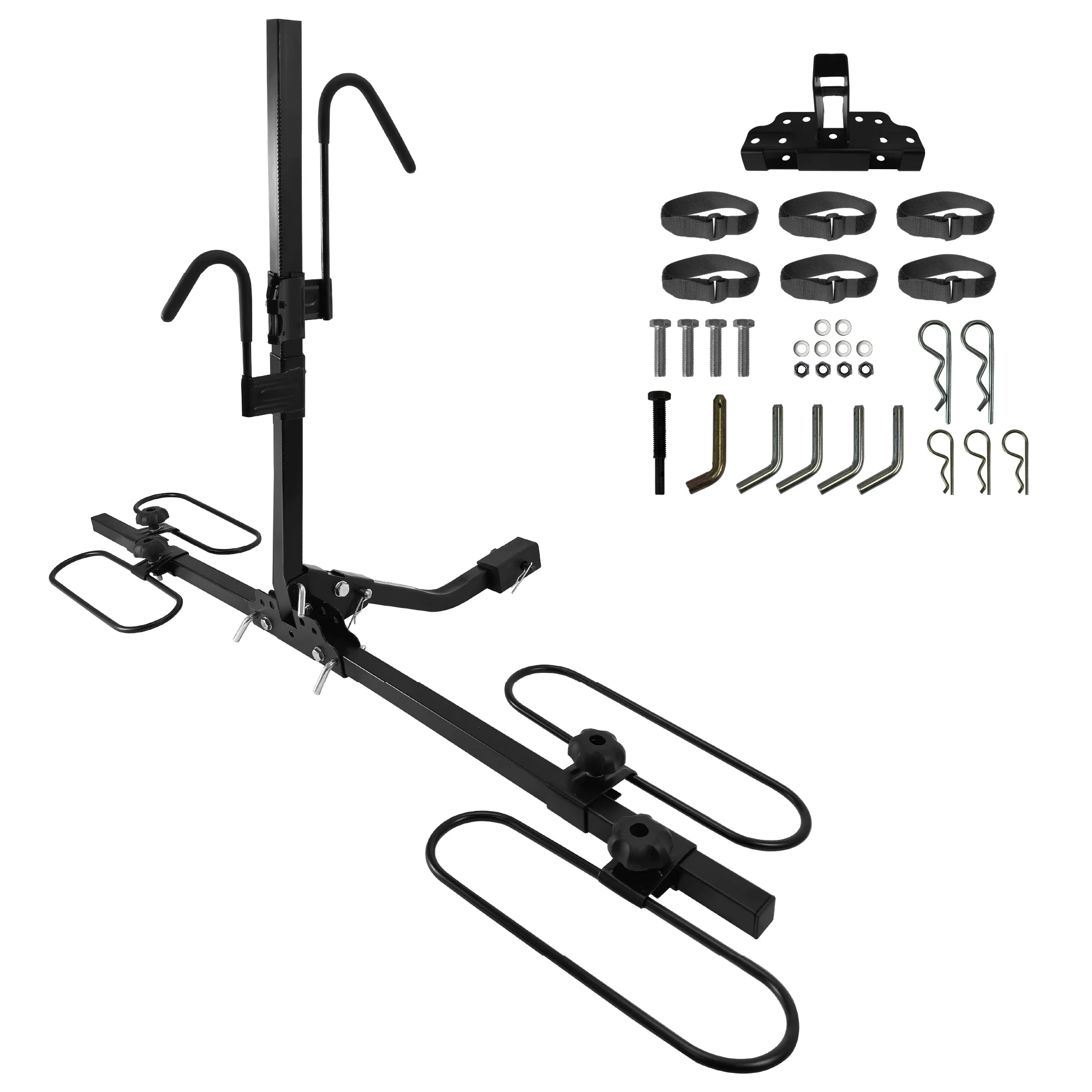 Biltek Hitch Mount Bike Rack, 90 lbs (40 kg) Capacity, Car Bike Rack For 2 Bikes, Tiltable & Foldable, Fits 1.25