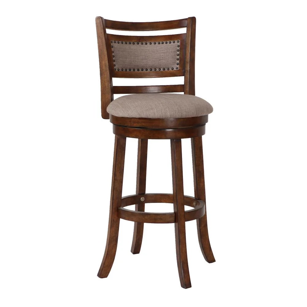 New Classic Furniture Aberdeen Brown Solid Wood Swivel Bar Stool (Set of 2)