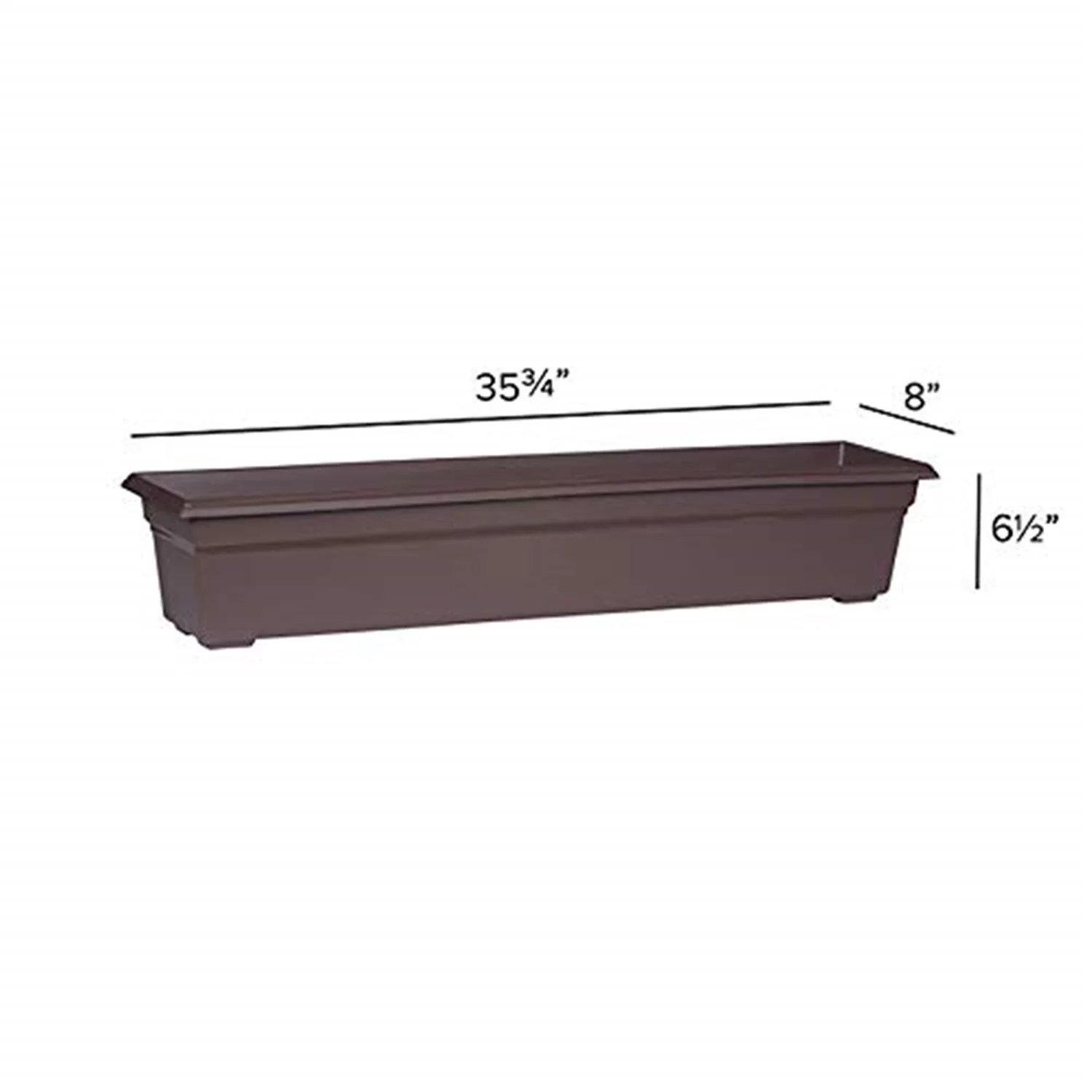 Novelty Countryside Flower Box, Brown, 36 Inch