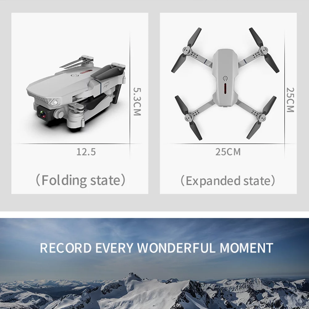 Willkey Quadcopter Drone With 4K Dual Cameras Live Video Wifi Fpv Quadcopter With 120° Wide-Angle 1080P Hd Camera Foldable Drone Drone Battery(Only&nbsp;Battery)