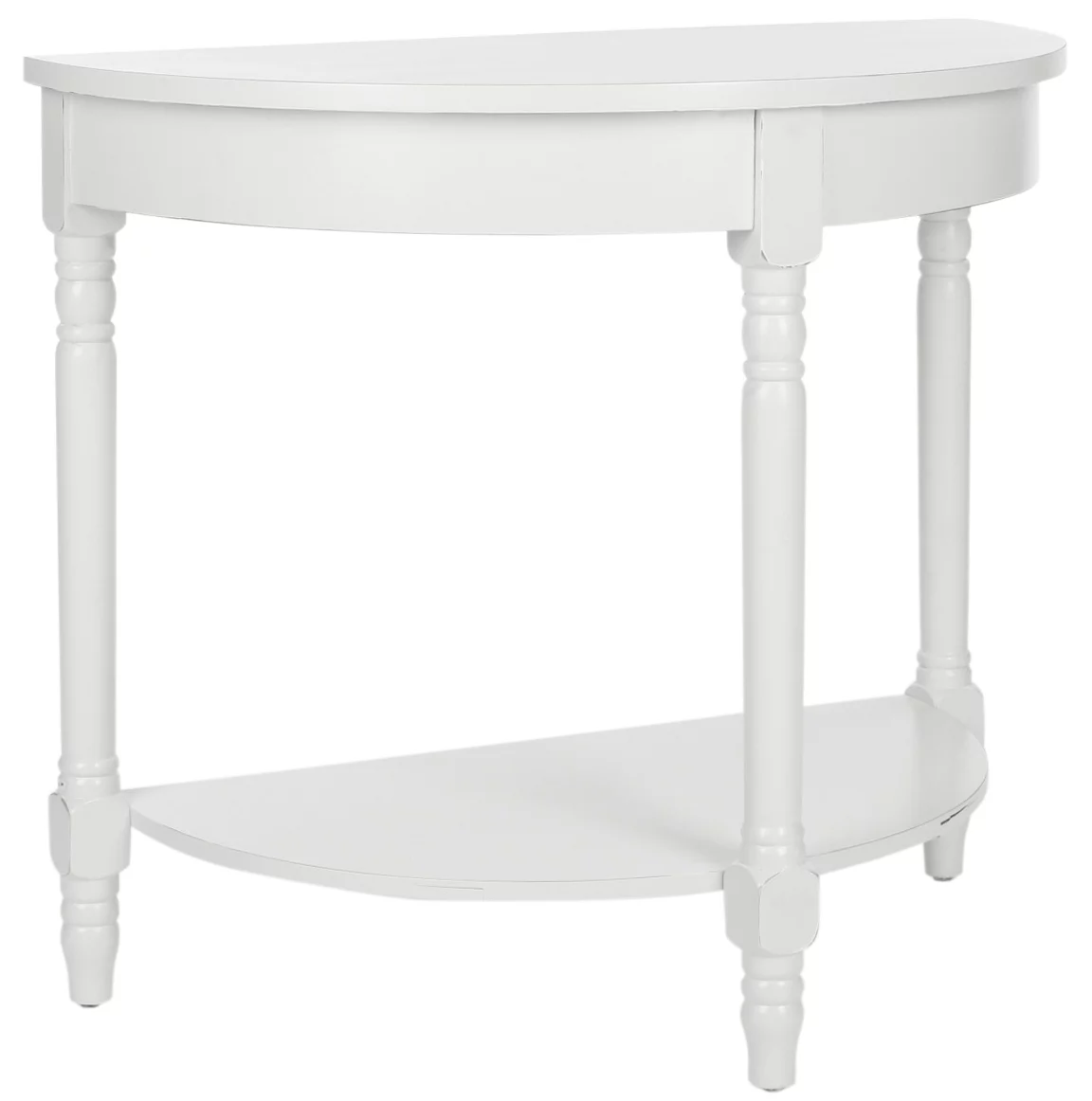 SAFAVIEH Randell Nautical Rustic Demilune Console, Shady White