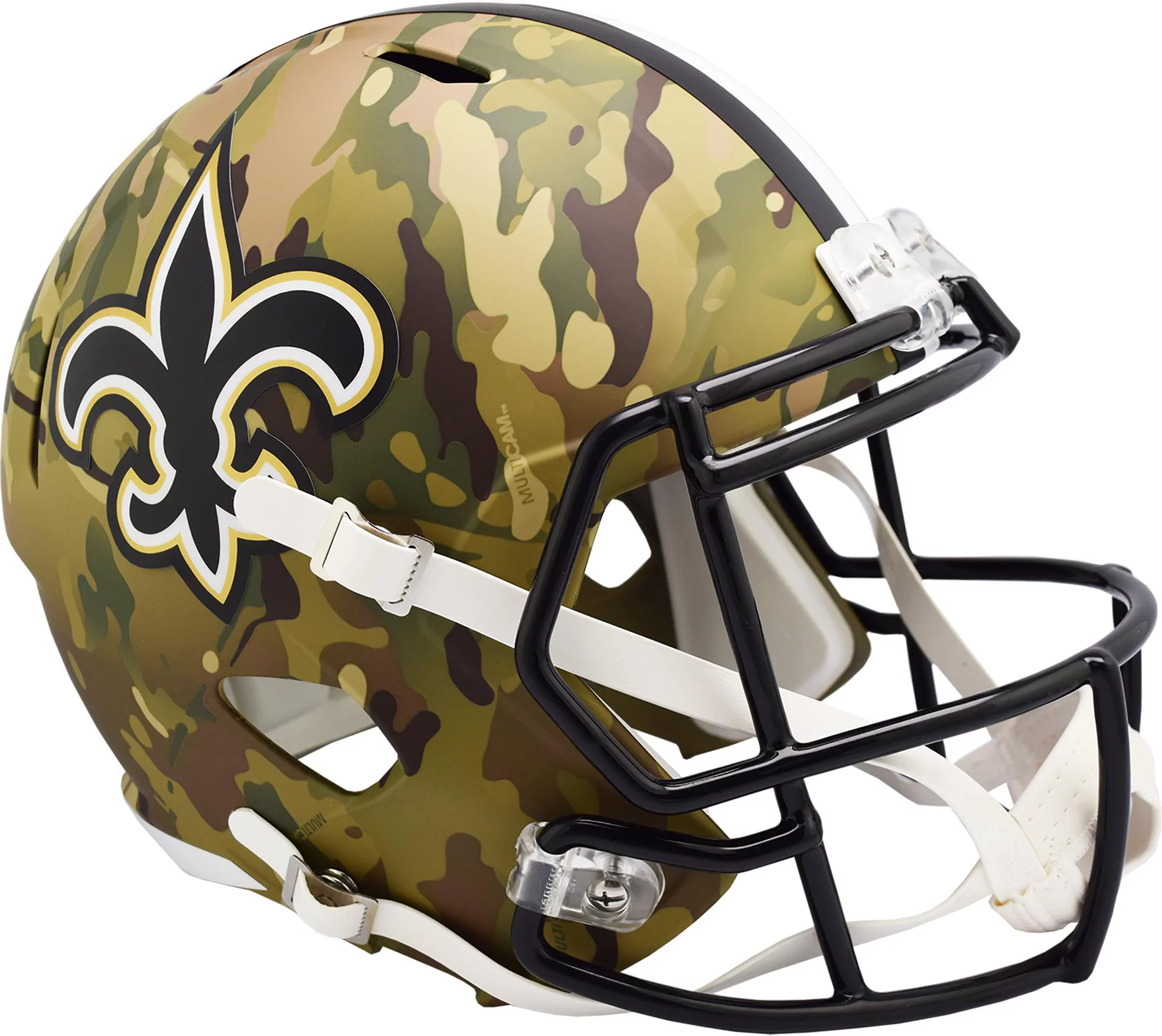 Riddell New Orleans Saints Camo Alternate Revolution Speed Replica Football Helmet