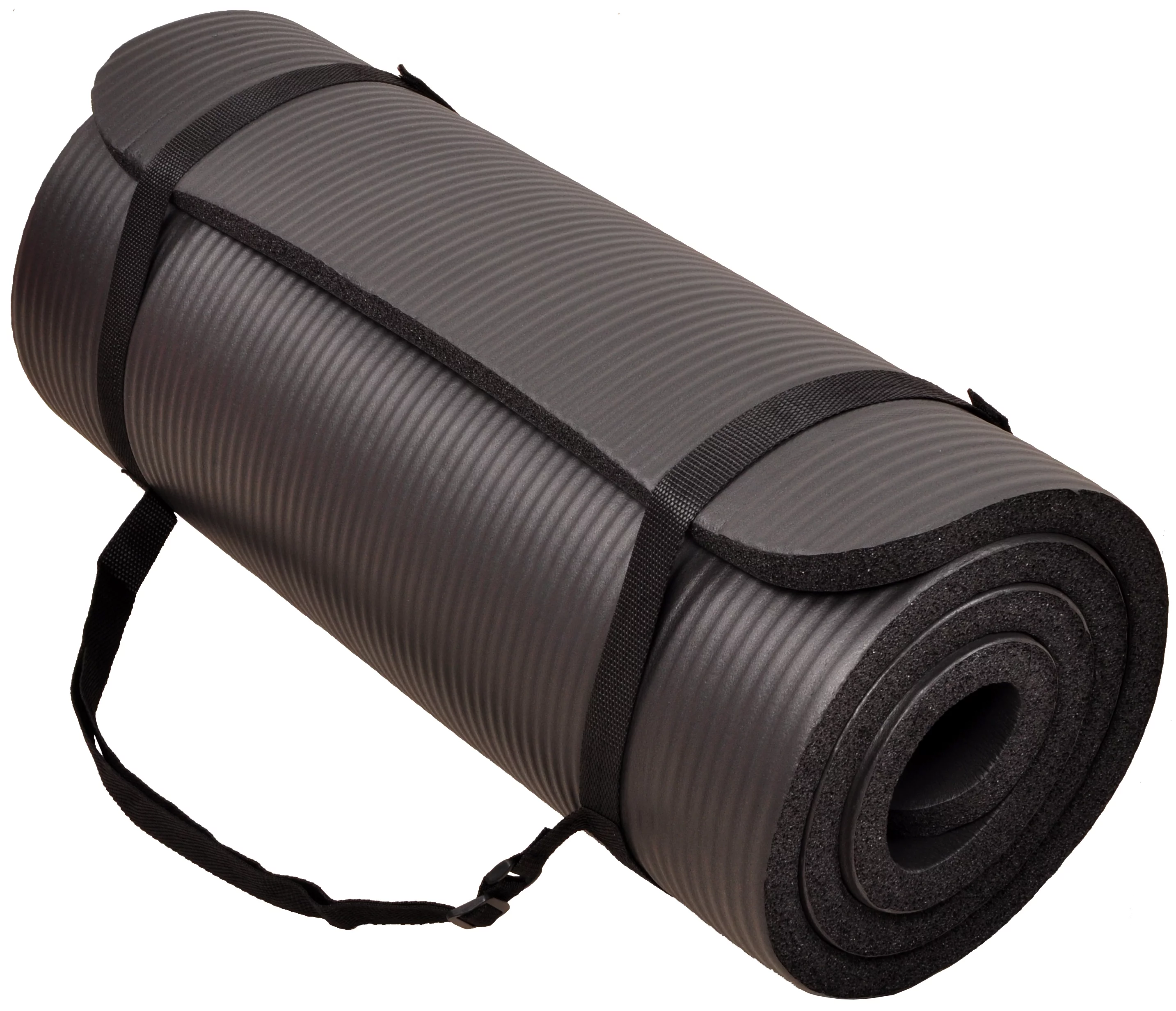 BalanceFrom GoCloud All-Purpose 1-Inch Extra Thick High Density Anti-Tear Exercise Yoga Mat with Carrying Strap