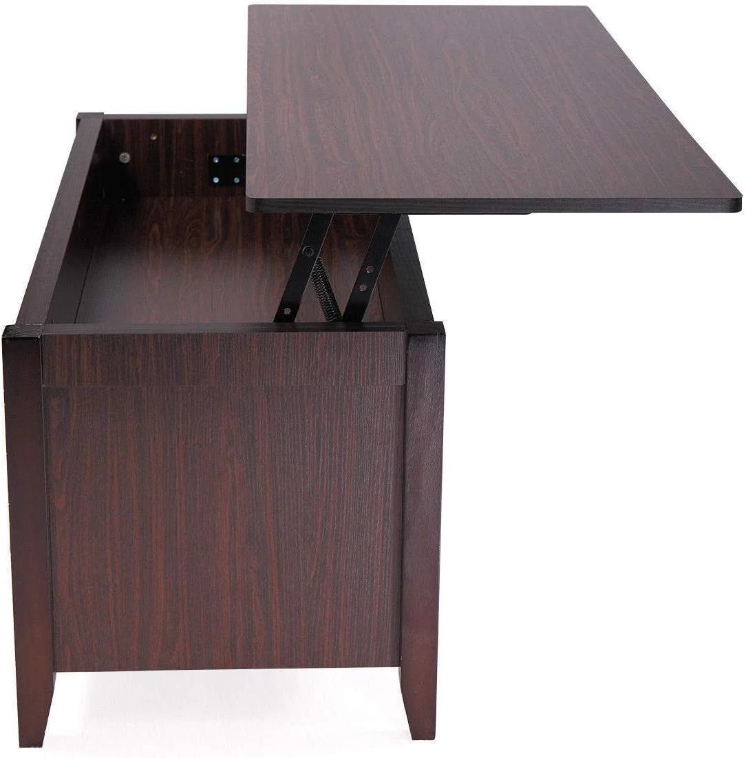 TJUNBOLIFE Lift Top Coffee Table w/Hidden Compartment   Living Room