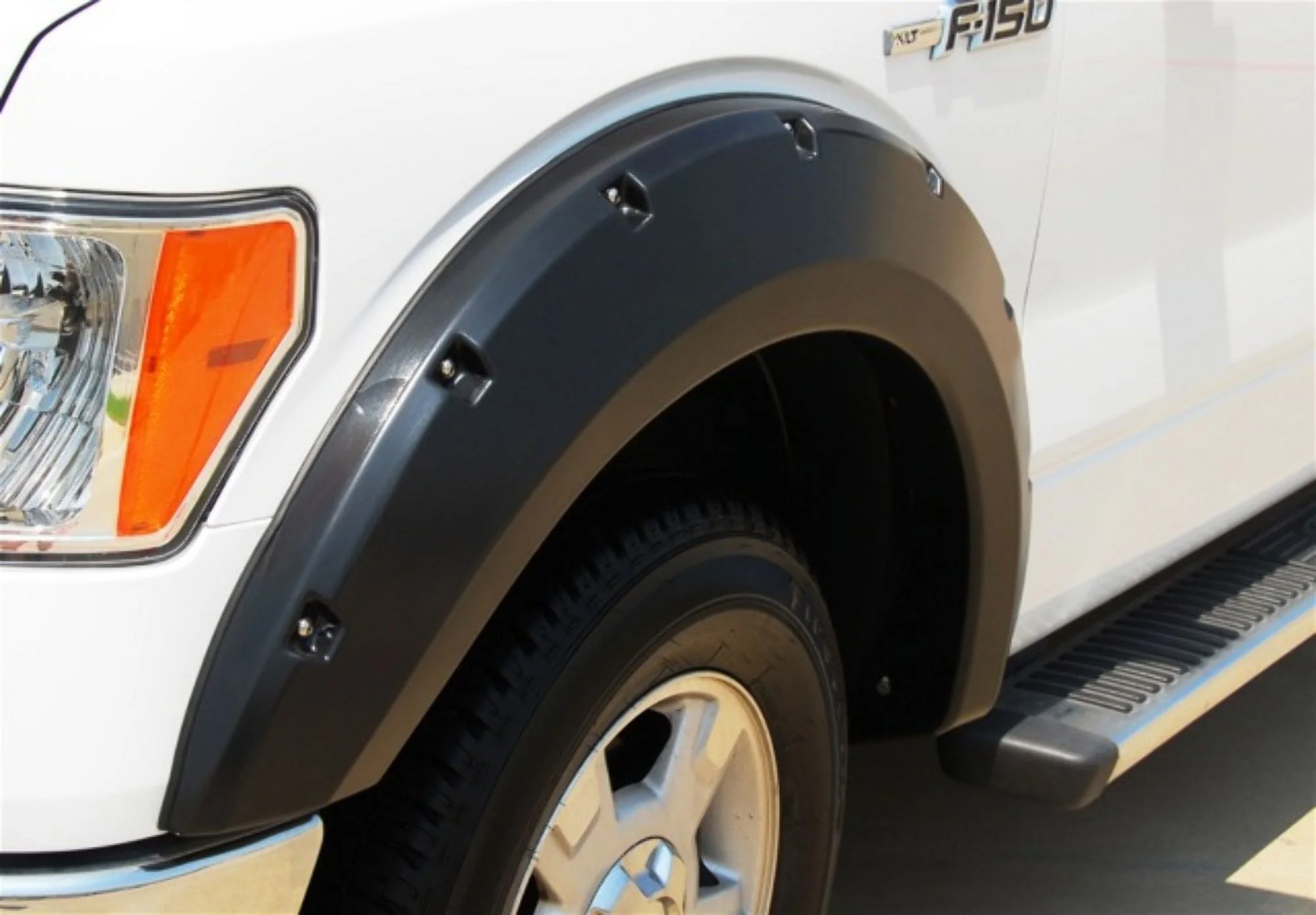 Lund By Realtruck RX312Ta Elite Series Black Rivet Style Textured Front Fender Flare - 2 Piece