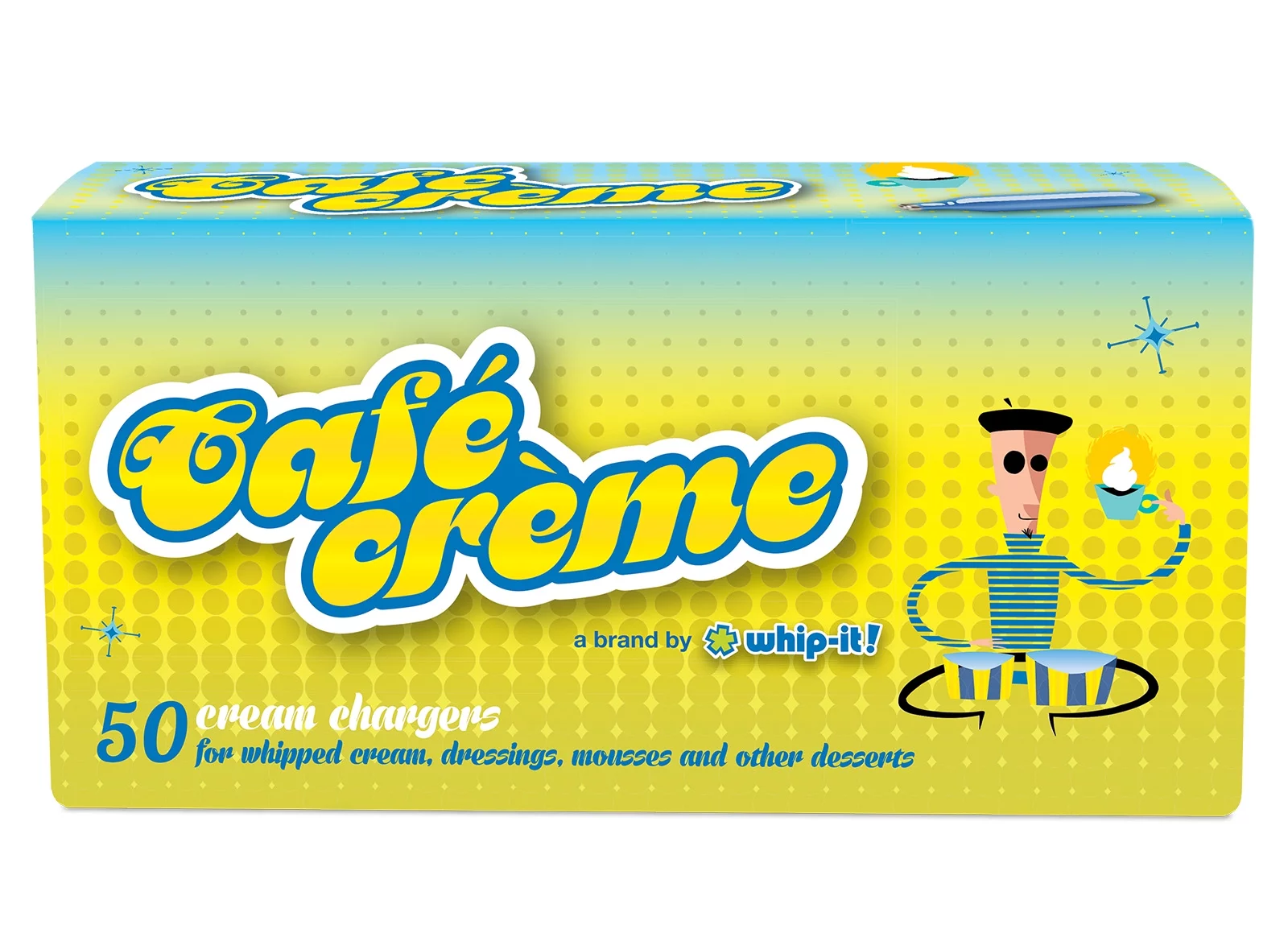 Café Crème Cream Chargers, 50 pack
