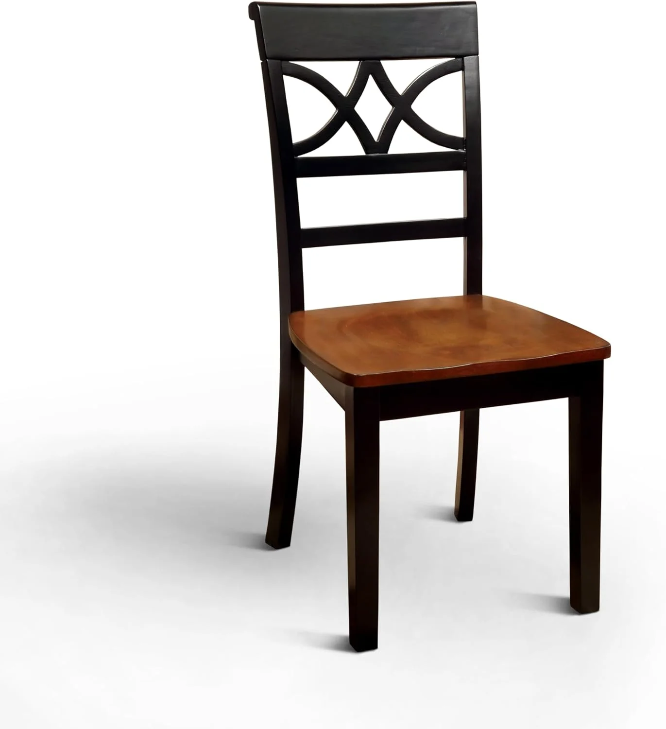 OUWI Cherrine Country Style Dining Chair, Oak/Black, Set of 2