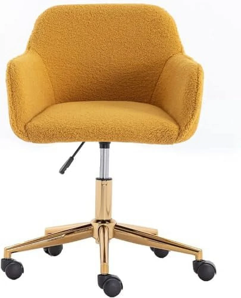 CKPFVY Velvet Desk Chair Home Office Chair  Furry  Desk Chair for Girls Women  Modern Vanity Chair Fluffy Pink Desk Chair with Rolling Wheels  Swivel Desk Chair for Bedroom Dorm Living Ro