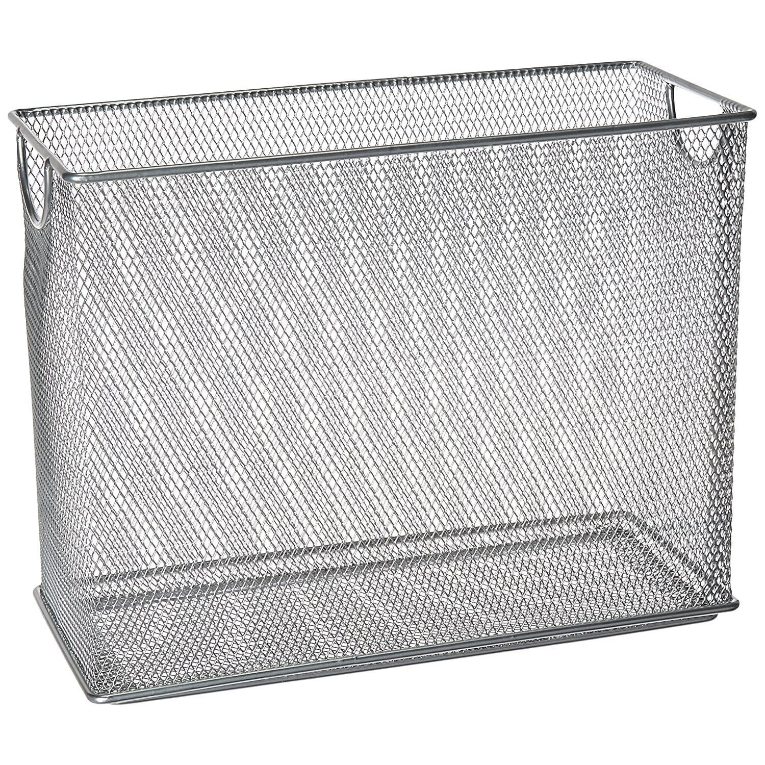 Design Ideas MeshWorks Stacking Bin - Silver, 5-1/2