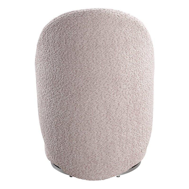 Lystra Swivel Vanity Chair in Dusty Rose Fabric - Fully Assembled