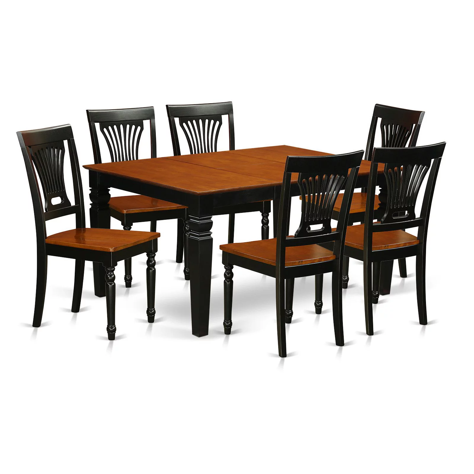 East West Furniture Weston 7 Piece Empire Dining Table Set