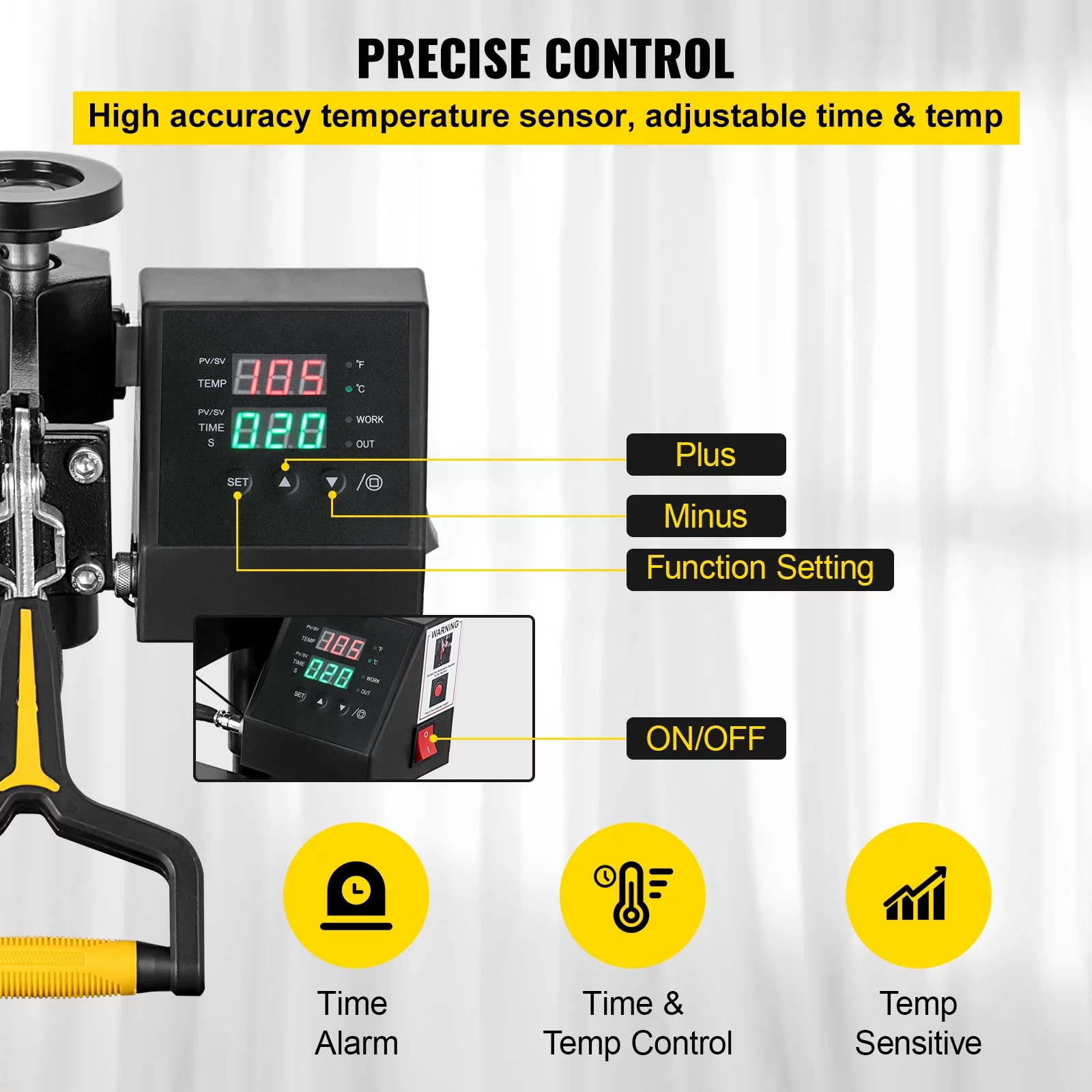 BENTISM Heat Press Machine 2In1 10x12in Sublimation Print Transfer DIY T-shirt Cap