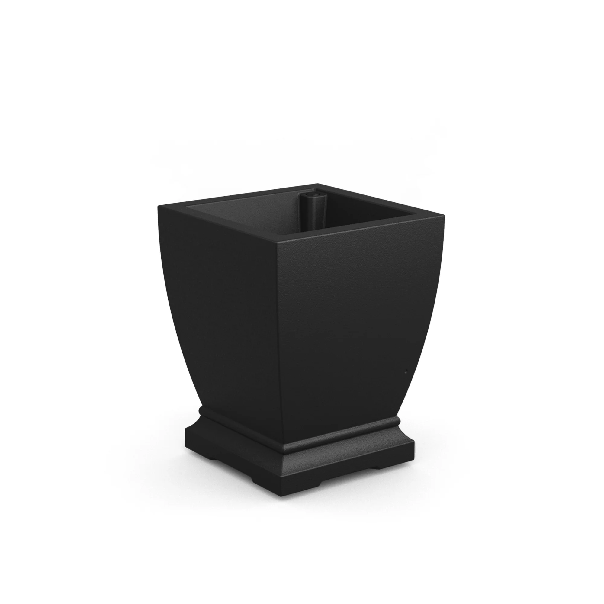Acadia 14.5” x 14.5” x 18” Square Black Self-Watering Polyethylene Planter