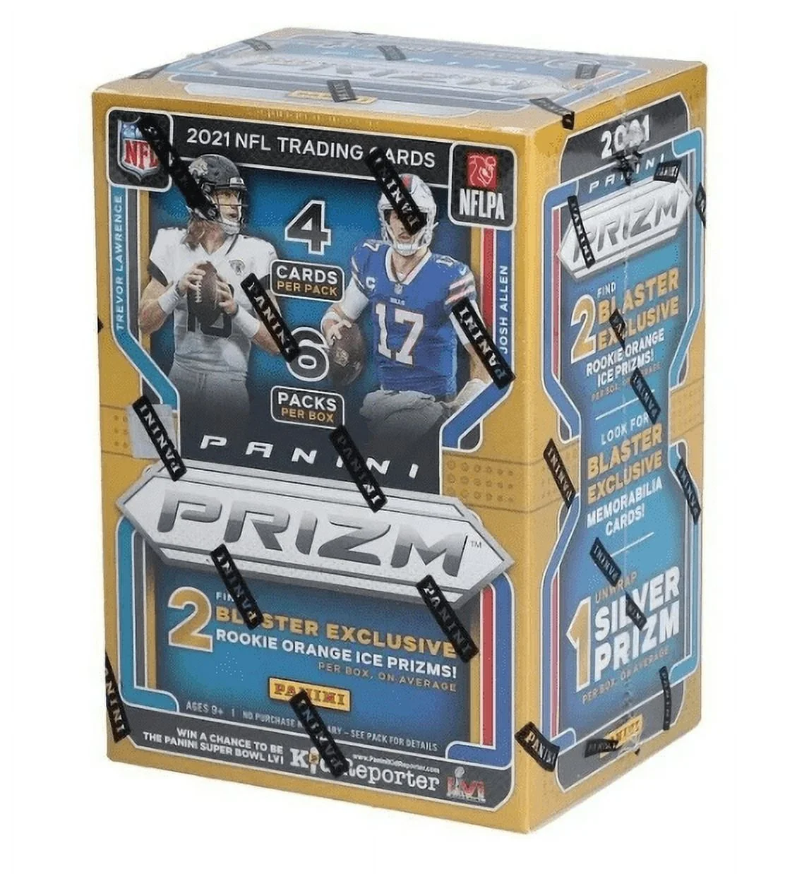 2021 Panini Prizm NFL Football FANATICS EXCLUSIVE Trading Card Blaster! (Orange Ice Prizms!)