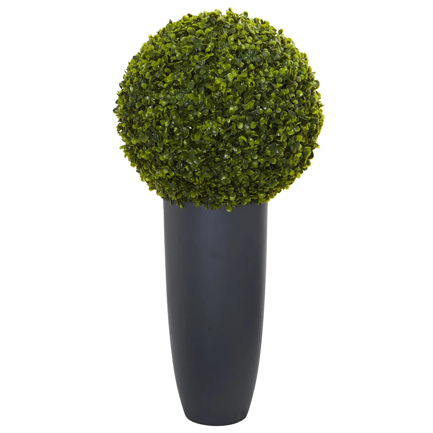 HomeStock 30In. Mediterranean Mastery Artificial Topiary Plant In Gray Cylinder Planter (Indoor/Outdoor)