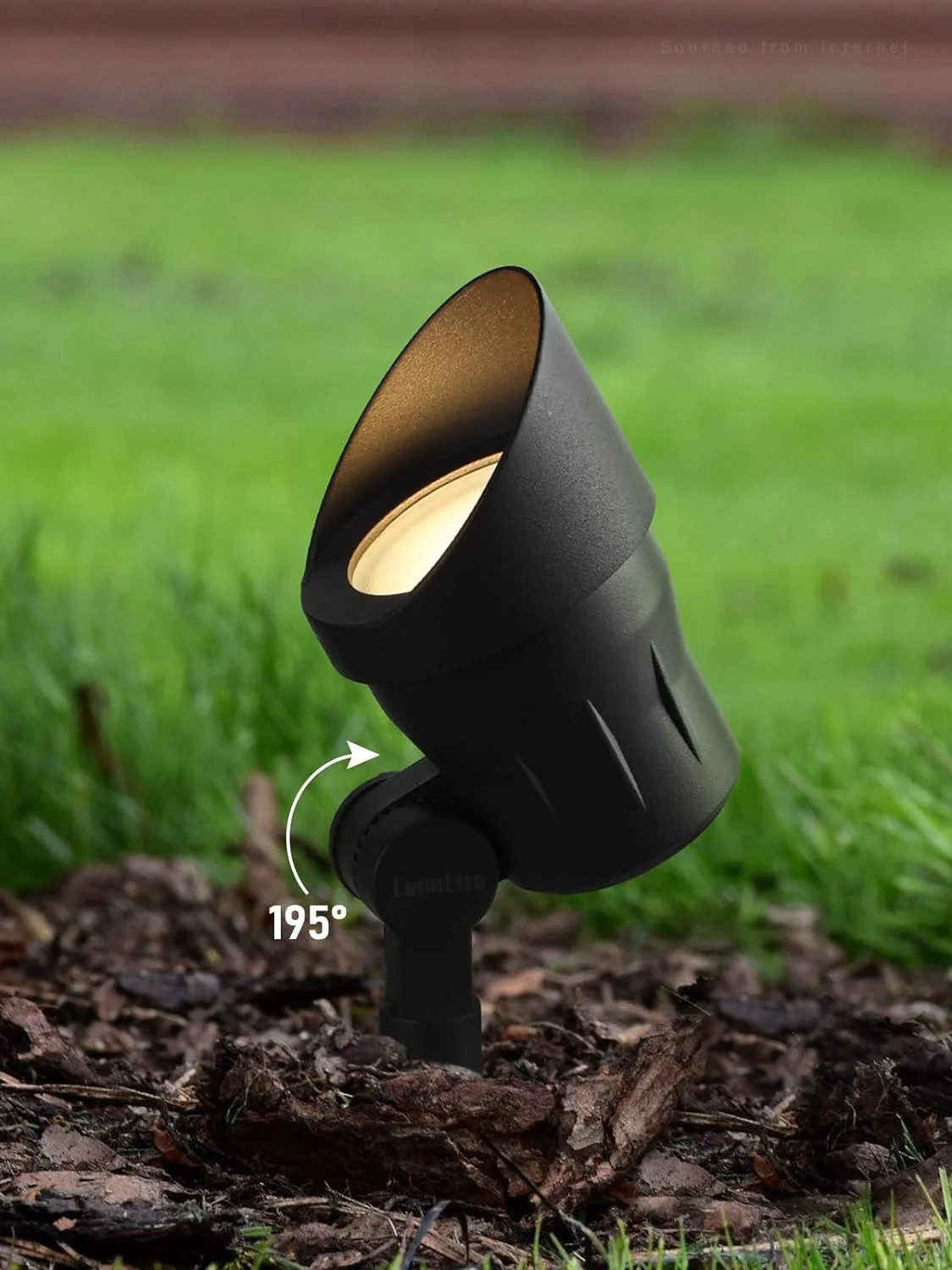 HYUN 3CCT Low Voltage LED Landscape Spotlight, 3000K/4000K/5000K Selectable, CRI90 12V Waterproof Spot Lights, Bronze Die-cast Aluminum Housing Pathway Yard Bush Light, ETL Listed, Pack of 4