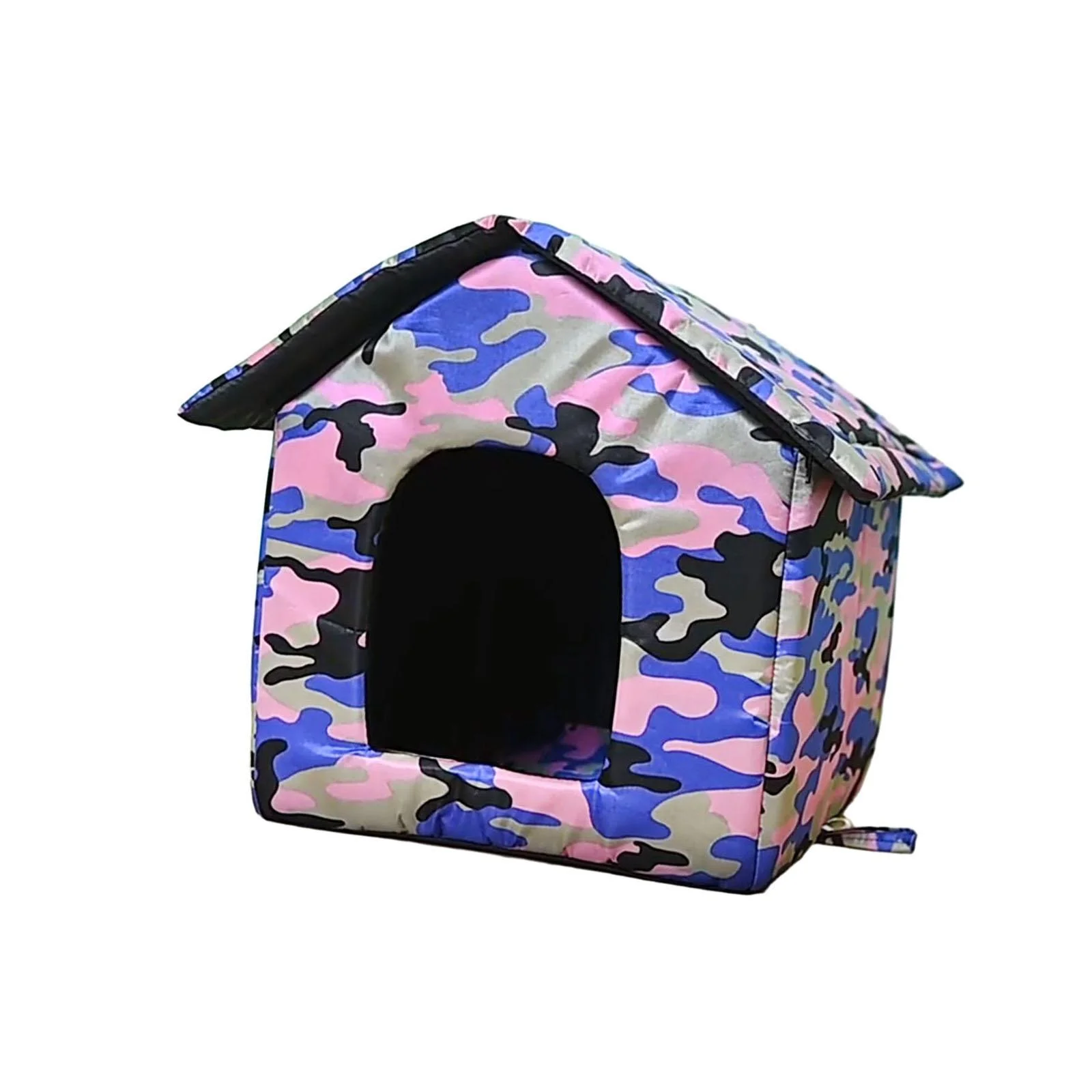 Cat Houses for Outdoor Cats,Waterproof Stray Cats Shelter,Feral Cats Dogs House Foldable Warm Bunny Cave Anti-Slip Small Animal Tent Bed ,M