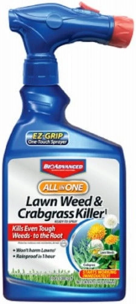 BioAdvanced 704080A 32 oz Hose End All in 1 Lawn Weed & Crabgrass Killer Spray - Quantity of 1