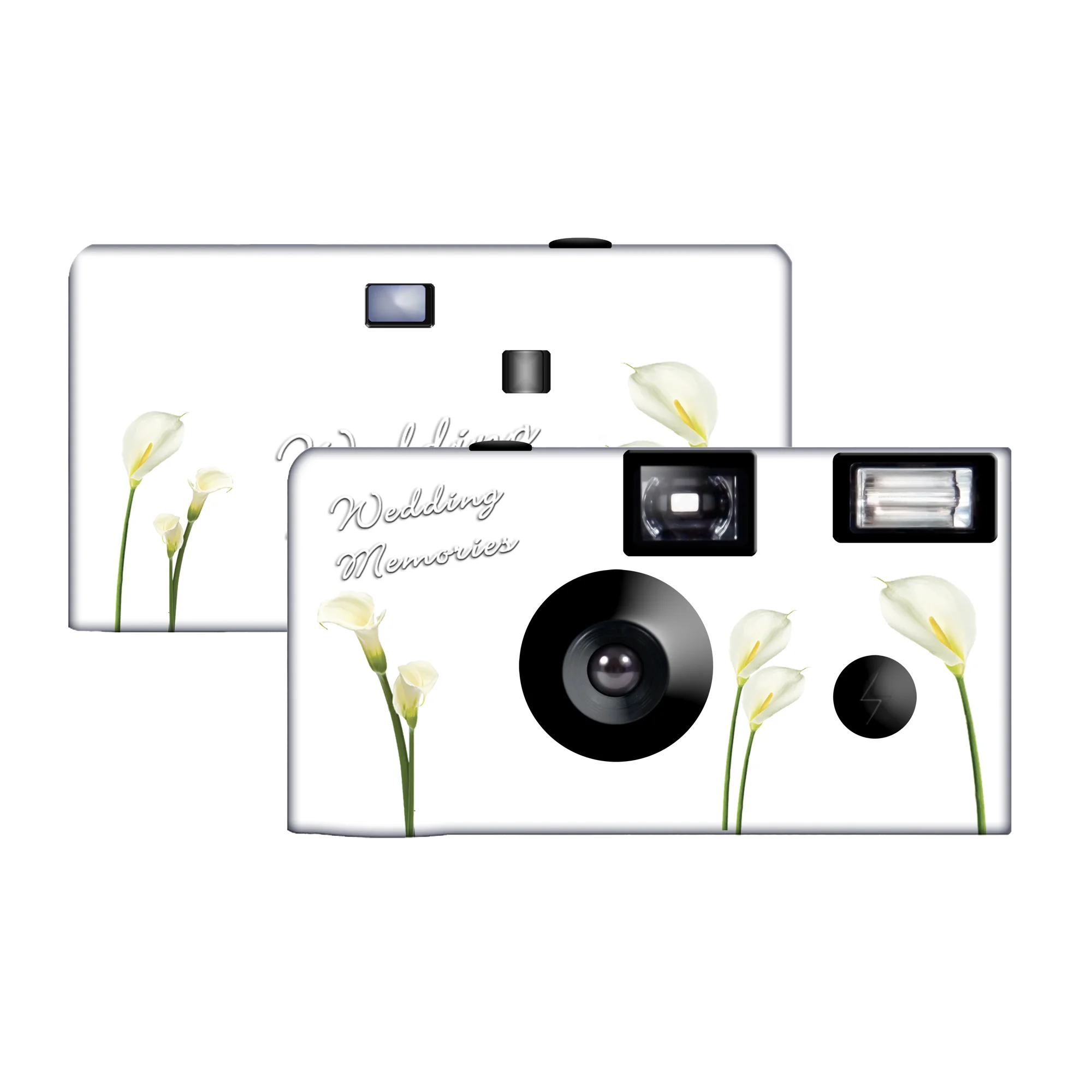 5 Calla Lilies Wedding Disposable Cameras, Anniversary, Single use, Flash WM-50407-5pk
