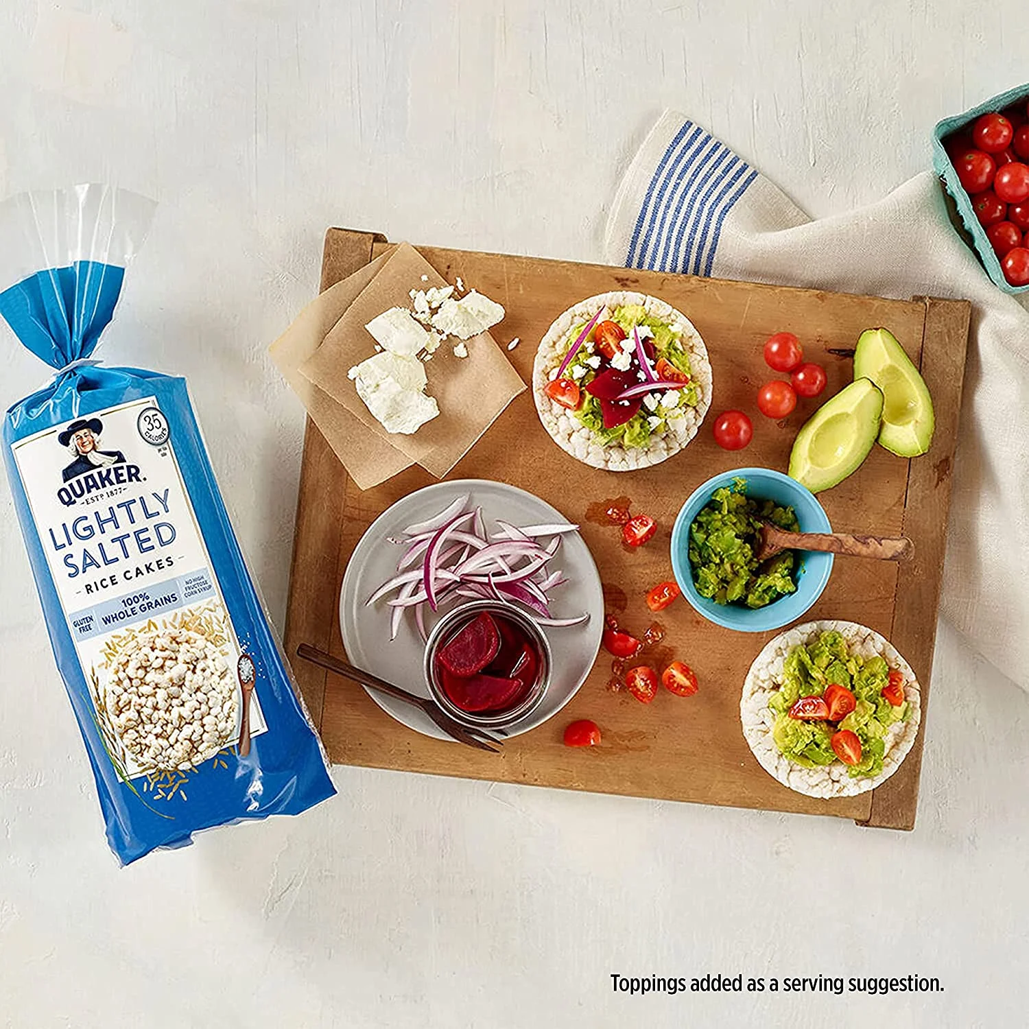 Quaker Large Rice Cakes, Lightly Salted, Pack of 6