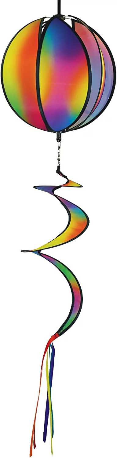 In the Breeze 2488 — 11-inch Jewel Hanging Ball Spinner, Wind Spinner — Colorful Garden or Yard Decoration