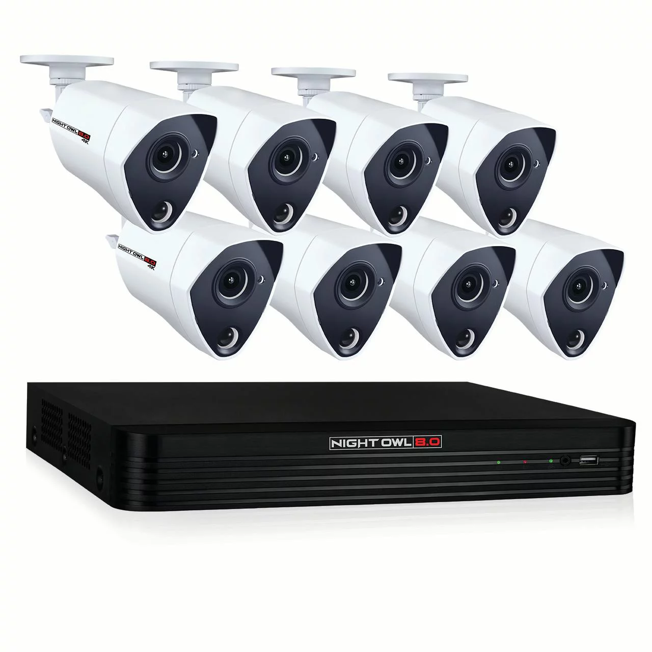 Night Owl 8 Channel 4K Ultra HD Wired Smart Security 2 TB DVR with 8 x 4K Infrared Cameras