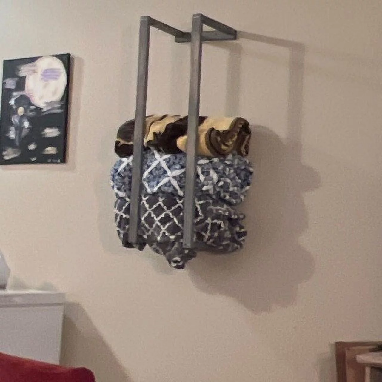 Stumps Custom Wood Stylish and Functional Wooden Blanket Holder for Organized Living Spaces 48 inches Length x 12 inches Width Weathered Grey