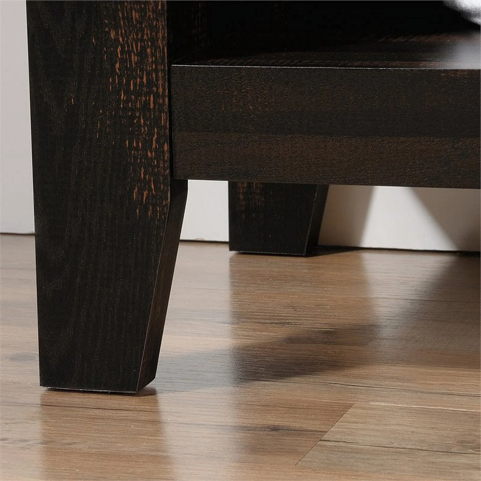 Pemberly Row Engineered Wood 5-Shelf Bookcase in Char Pine