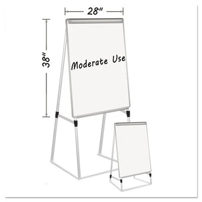 MasterVision Silver Easy Clean Dry Erase Quad-Pod Presentation Easel 45