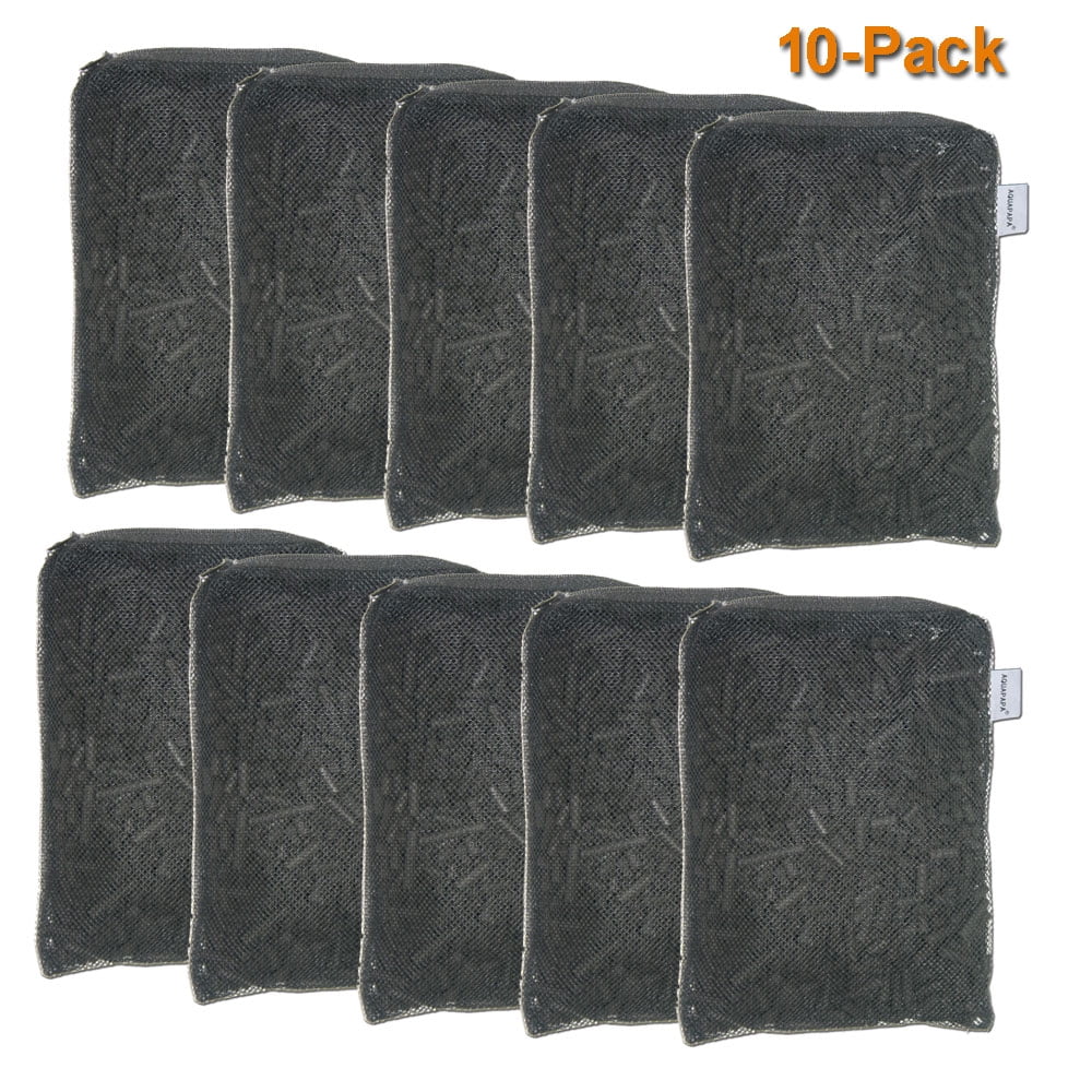 C2 10 lbs Activated Carbon Charcoal in Mesh Bag Aquarium Fish Pond Canister Filter Media, 10-Pack